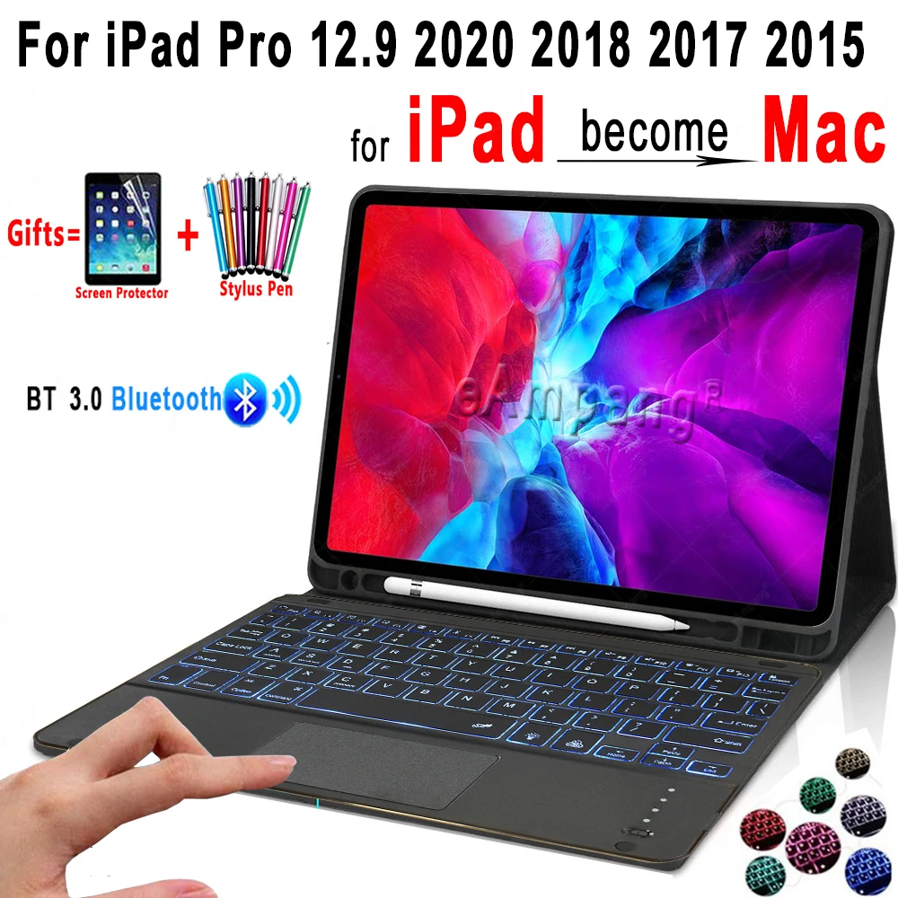 Чехол-накладка для iPad Pro еврейская испанская 12 9 2020 2018 2017 2015 с подсветкой и