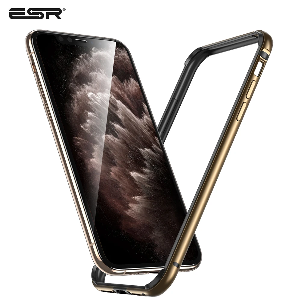 

ESR Crown Metal Bumper Case for iPhone 11 11 Pro 11 Pro Max Metal Frame Armor with Soft Inner Bumper Luxury Anti-knock Cover