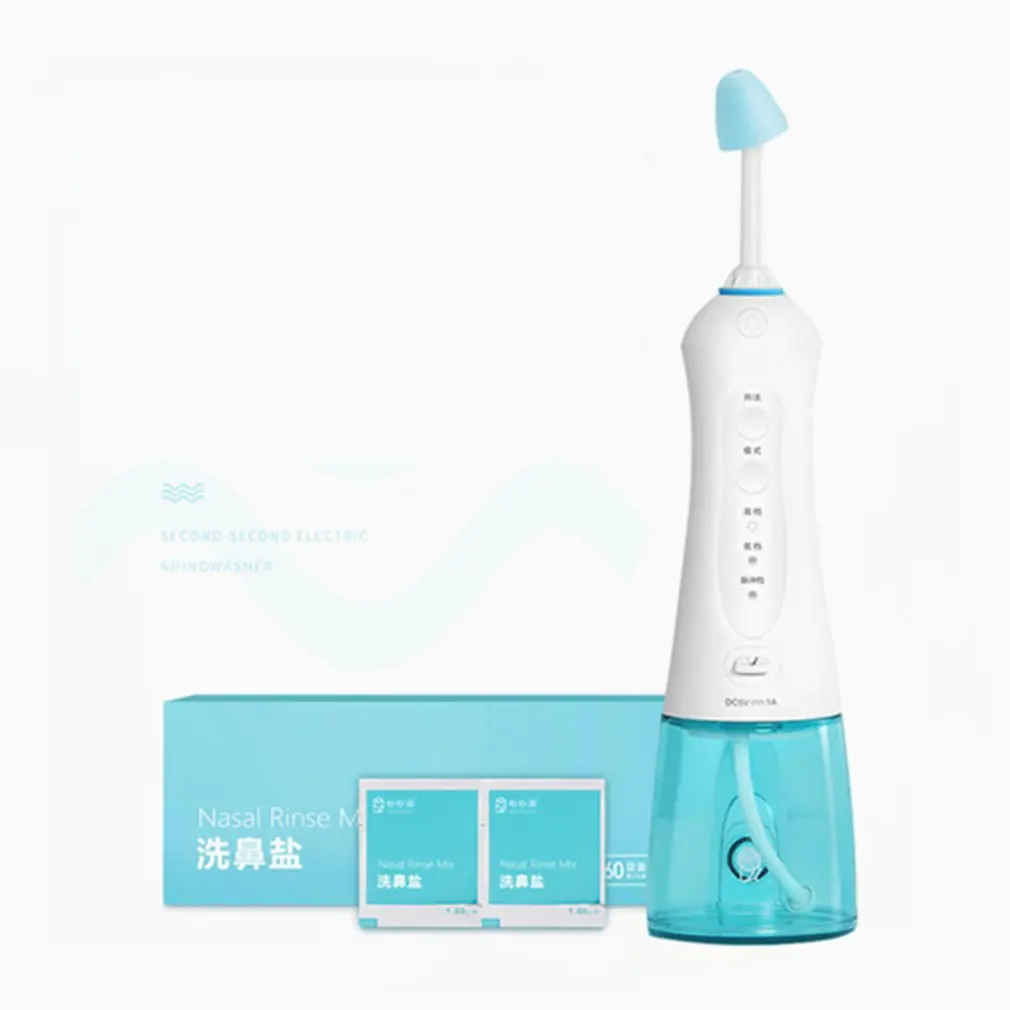 

Electric nasal washer ABS Rotary nozzle Home Sinusitis Nasal Rinse Adult children nasal wash device 1 Set