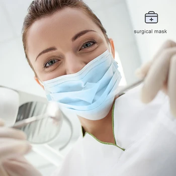 

200PCS 3 Layer Filter Non-woven Dust Mask Thickened Disposable Mouth Mask Dust Filter Safety Mask