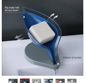 

Leaf Shape Soap Box Bathroom Non-slip Soap Holder Container Plates Bath Gadgets Bathroom Accessories Gadgets