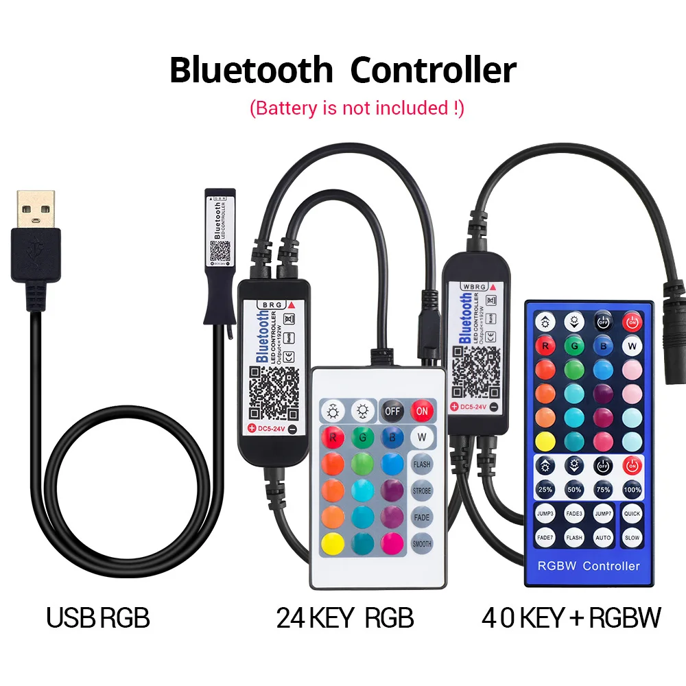 DC5-24V RGB RGBW светодиодный Bluetooth контроллер 24 клавиши 40 клавиш ИК пульт дистанционного управления/приложение управления для RGB/RGBW/RGBWW светодиодный светильник