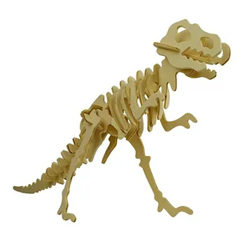 

DIY Wooden 3D Dinosaur Skeleton Puzzle Building Wood Puzzles Model Puzzle Educational Toys Assembly Detailed Stitching Steps