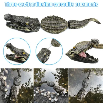 

3Pcs/set Artificial High Quality Floating Resin Crocodiles for Pond Pool Water Garden Decorations Ornaments FAS6