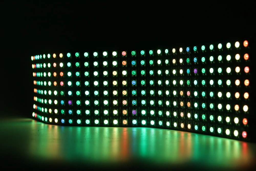 WS2812B LED Panel Screen WS2812 8*8 16*16 8*32 Pixels Module Light With SP110E B
