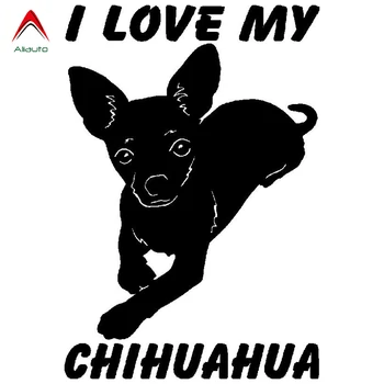 

Aliauto Cover Scratch Car Sticker I Love My Chihuahua Dog Animal Styling Vinyl Accessories PVC Decal for Lada Priora,15cm*10cm