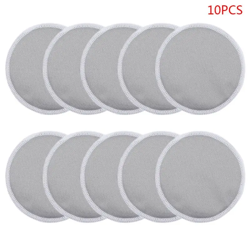 10 Pcs Reusable Breast Pads Washable Waterproof Bamboo Fiber Breastfeeding Nursing Pads