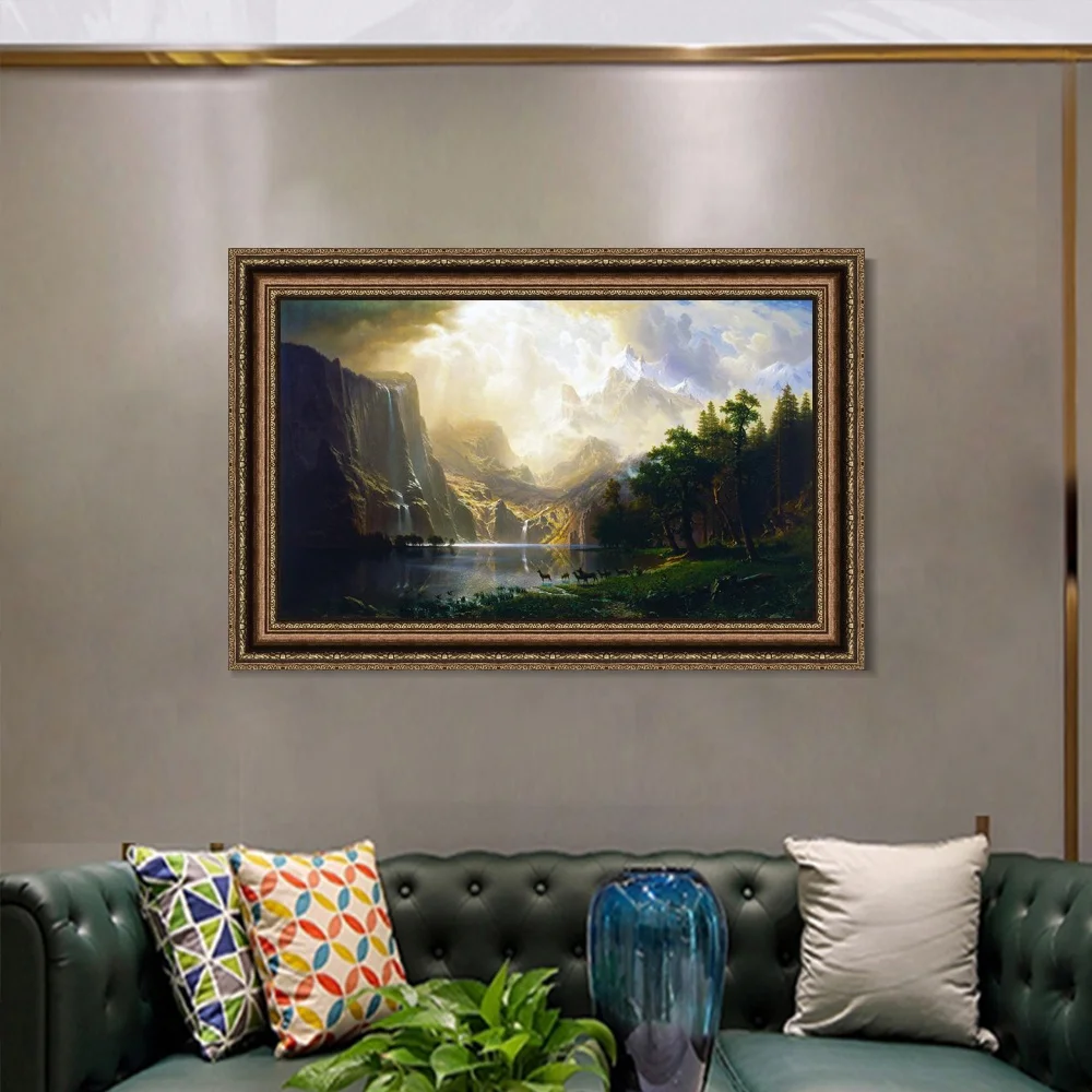Среди Sierra Nevada California от Albert Bierstadt Картина на холсте Художественная печать плакат