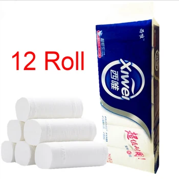 

12 Rolls Paper Household Smooth Soft Bath Toilet Office Tissue Sanitary Paper