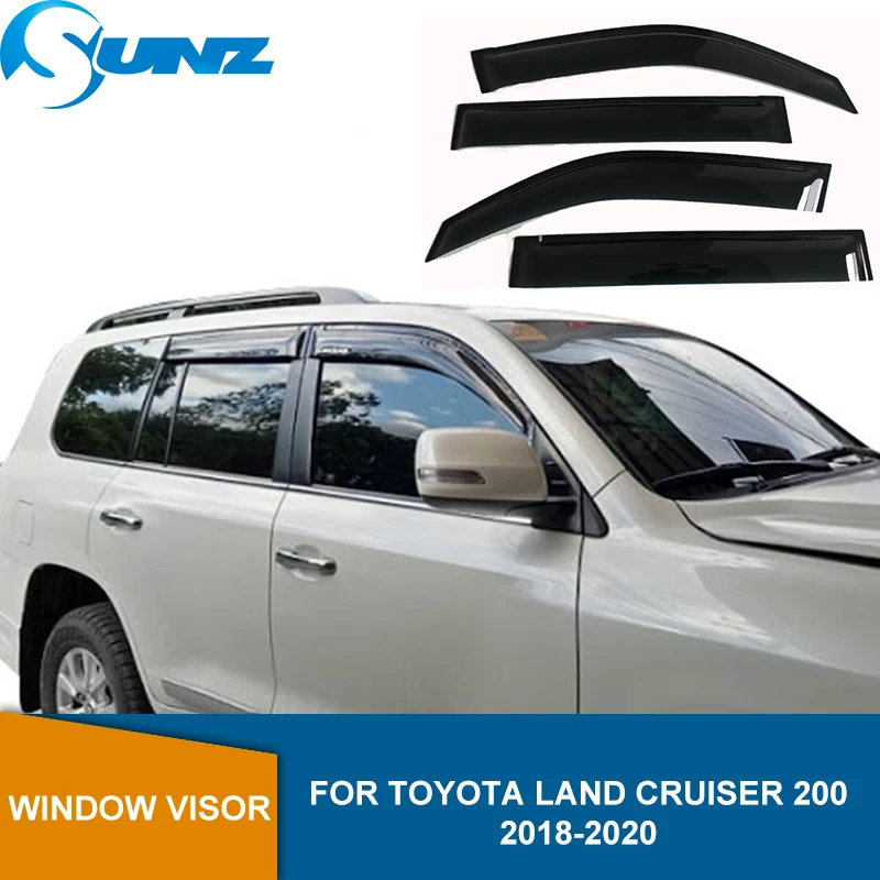 Черный ветровой козырек для Toyota LAND CRUISER FJ200 2016 2018 дефлектор бокового окна 2017