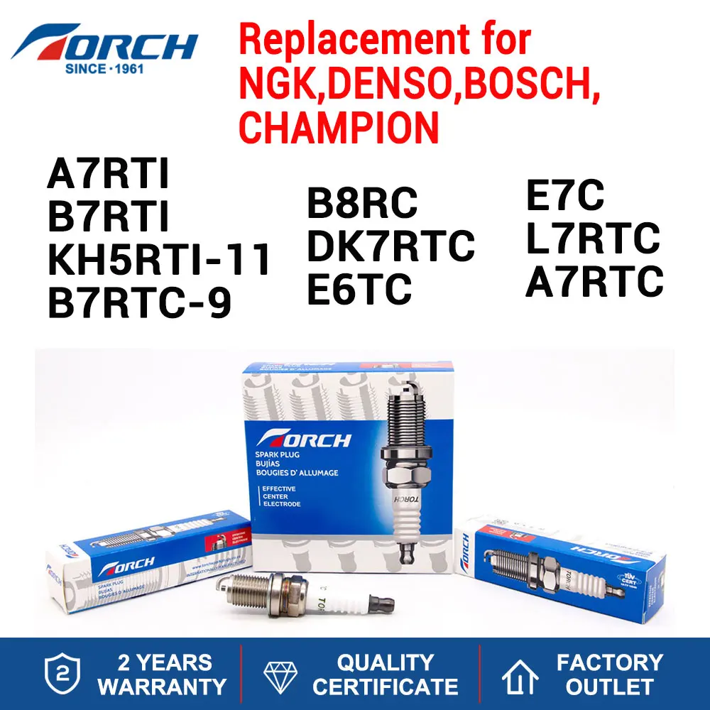 Original-TORCH-Candles-Spark-Plug-L7RTC-DK7RTC-B7RTC-9-B8RC-E6TC-E7C ...