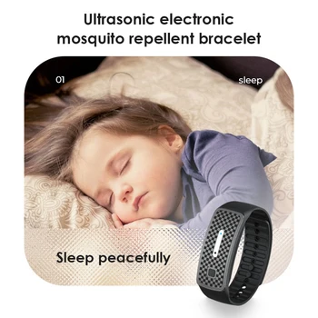 

Pest Insect Control Wristband Ultrasonic Electronic Mosquito Repellent Bracelet Kids Anti Mosquito Killer Ultrasonic Pest