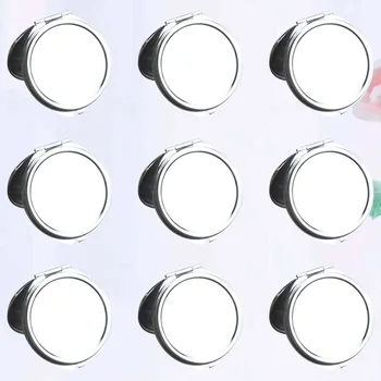 

10PCS Metal Makeup Mirror Foldable Double Sided Mirror Round Handheld Mirror for Girls Women Outdoor