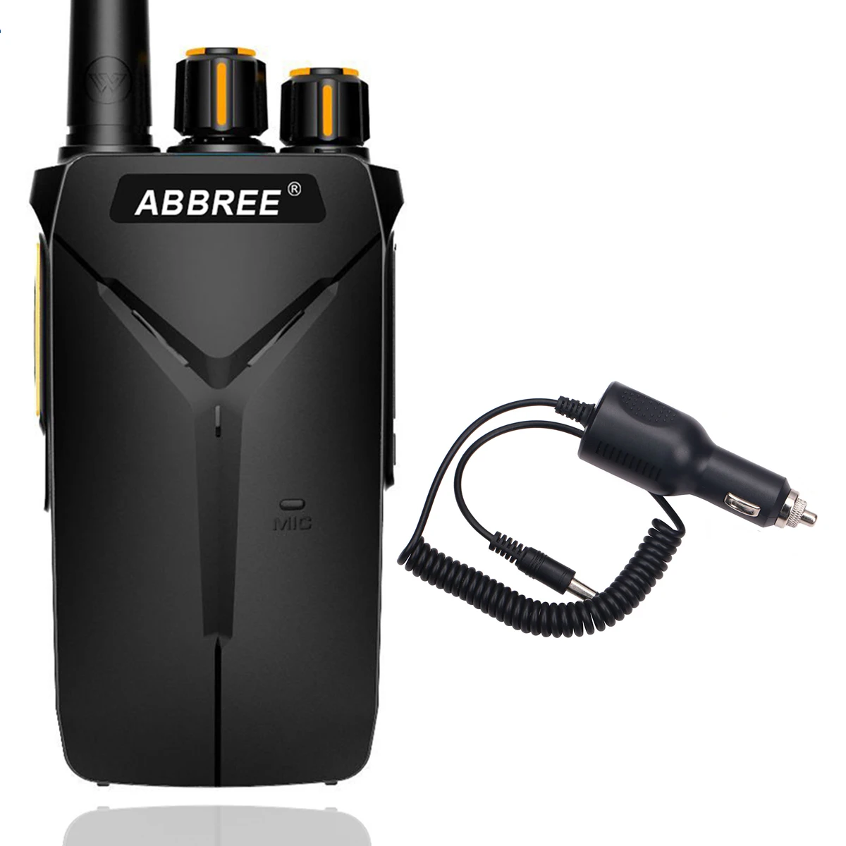 add car charger ABBREE AR-F1 10 км Большая дальность мощная рация Портативный CB 5 Вт UHF 400-470 МГц любительский двухполосный радиоприемник - Цвет: add car charger