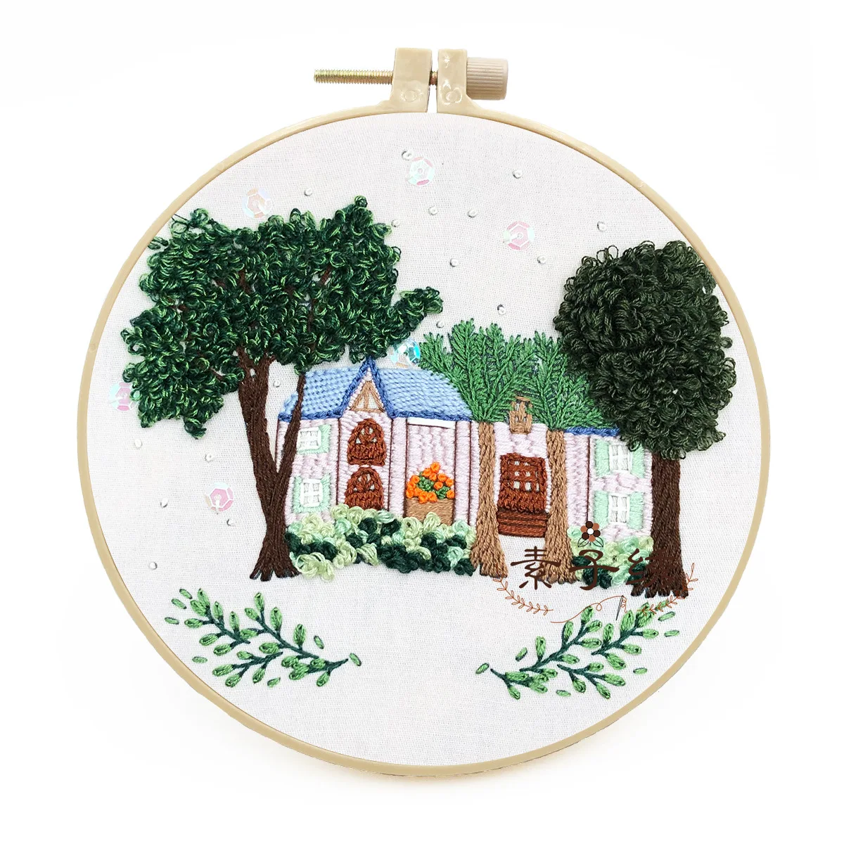 Babysbreath Embroidery Kit DIY Needlework Houseplant Pattern Needlecraft  for Beginner Cross Stitch Artcraft(Without Hoop) - AliExpress