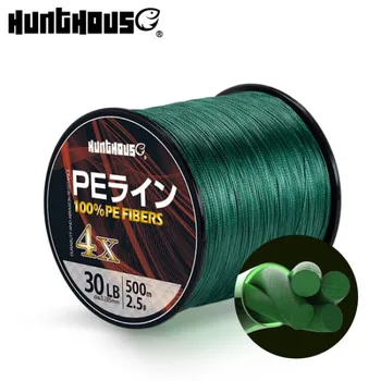 

Hunthouse 4X pe braided fishing line 4 strands multifilament linha de pesca 15-40LB 300m 500m 1000m Super Strong for bass Cord