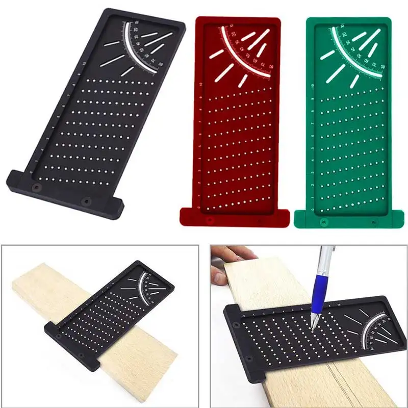 

Woodworking Scribe 172mm T-type Ruler Hole Scribing Wood Gauge ABS Woodworking Crossed-out Tool Scriber Measuring Tool