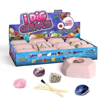 

12Pcs Gemstone Bracelet Dig Kit Archaeological Excavation Digging Set Kids DIY Early Development Educational Toys