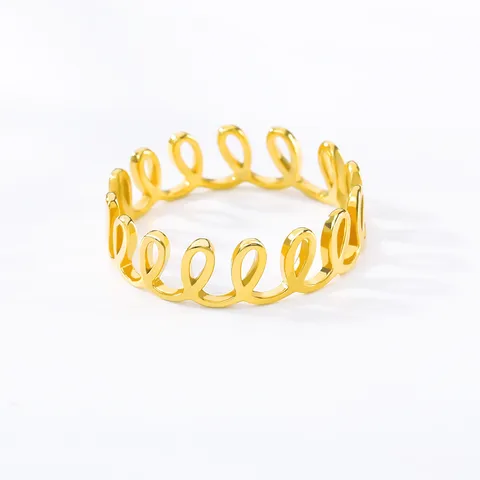 Thin Wire Wrap Rings For Women Stainless Steel  Rose Gold Dainty Jewelry Twist Rings Best Friend Gifts Bague Femme