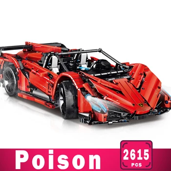

Racing Cars Poison MOC City Blcosk Control Technic RC Car Truck Building Blocks Bricks Toys For Children Gifts 1:10 2615Pcs