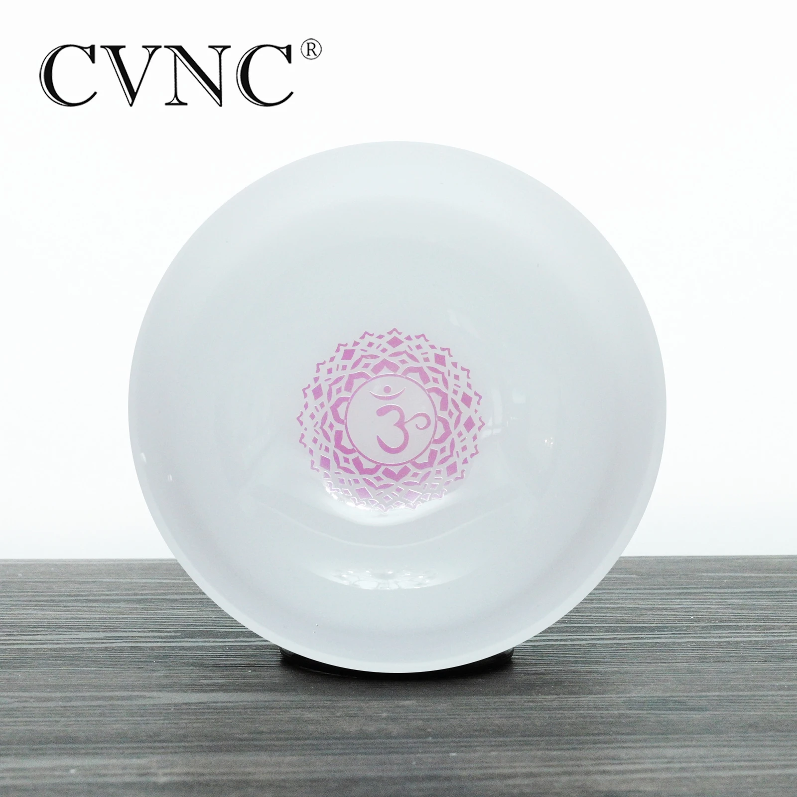 CVNC 8 дюймов B корона 440 Гц 432 фиолетовая чакра с симбическим узором кварцевая