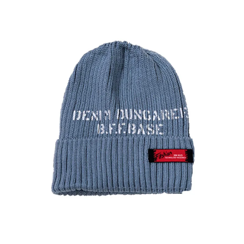 Новинка; теплая Милая Детская шерстяная одежда ручной работы; однотонные шляпы; комплект высокого качества; шапка с надписями; вязаная шапка для мальчиков и девочек