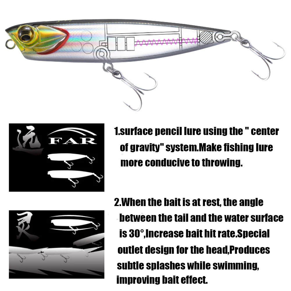 EWE Penicl Lure 65F/85F/100F 100mm/85mm 6.8g/10g/14g FEISHA