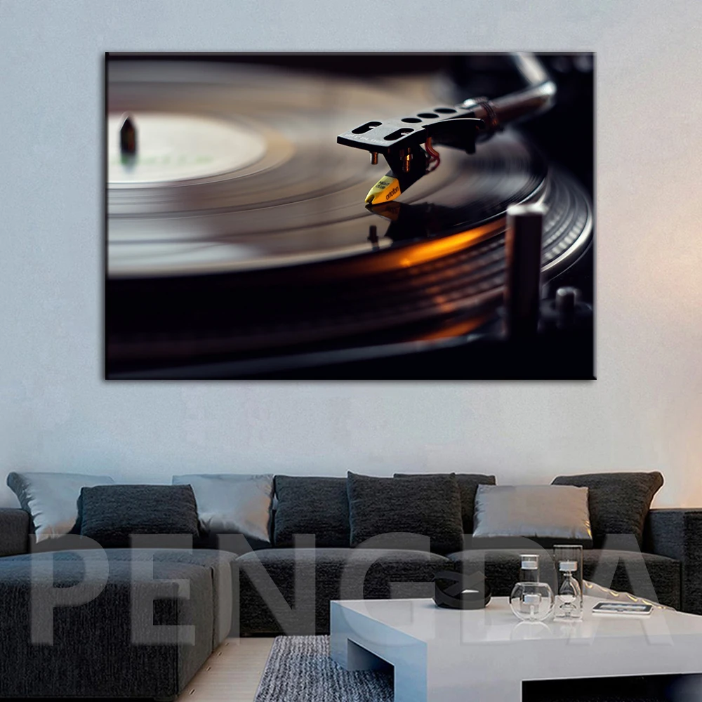 

Wall Art Picture Living Room HD Prints Dance Hall Poster Classic DJ Musical Phonograph Painting Home Decor Canvas Modular Framed