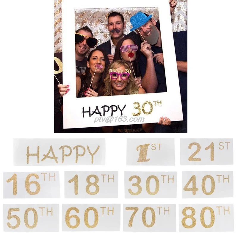 Бумажная фотокамера реквизиты фоторамка 1 16th 18th 21st 30th 40th 50th 60th 70th 80th годовщина