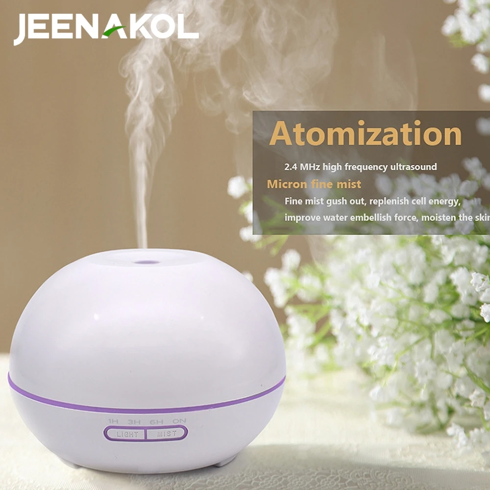 

550ML Home Ultrasonic Aroma Diffuser Large Fog Volume Humidifier Desktop Silent Atomizer Remote Control Essential Oil Diffuser