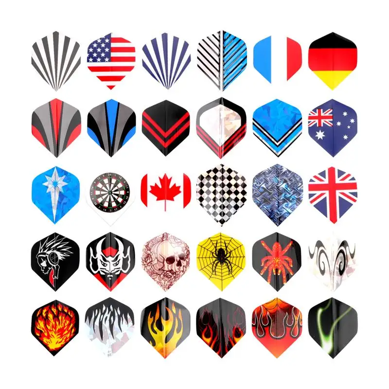 

90pcs Cool Standard Dart Flights Nice Darts Flight Dardos Feather Outdoor Wing Tail Mixed Pattern