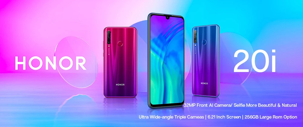 Honor 20i 20 i смартфон Google Play 20 lite Kirin 710 Восьмиядерный фронтальная 32 Мп задняя 24 МП Тройная камера 3400mA 2340X1080 мобильный