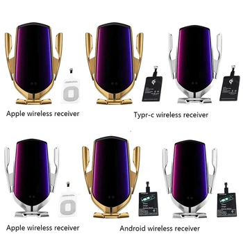 

Smart sensor car wireless charger car holder mobile phone wireless charger fast charge Automatic Clamping Infrared Induction