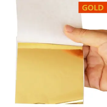 

10 pcs Imitation Gold Leaf Foil Art Craft Paper Gilding Sliver Copper DIY Slime Crafting Decoration