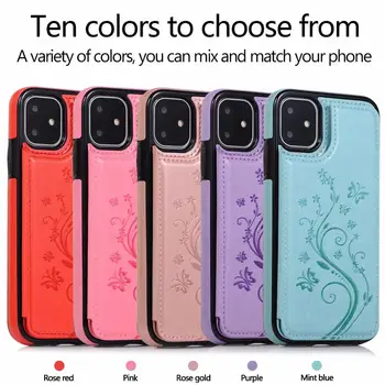 

YXAYN Flip Leather Case Style 3D Pattern Card Slots Phone Cases For iPhone 11 Pro Max X XR XS Max 7 8 Plus Phone Cas