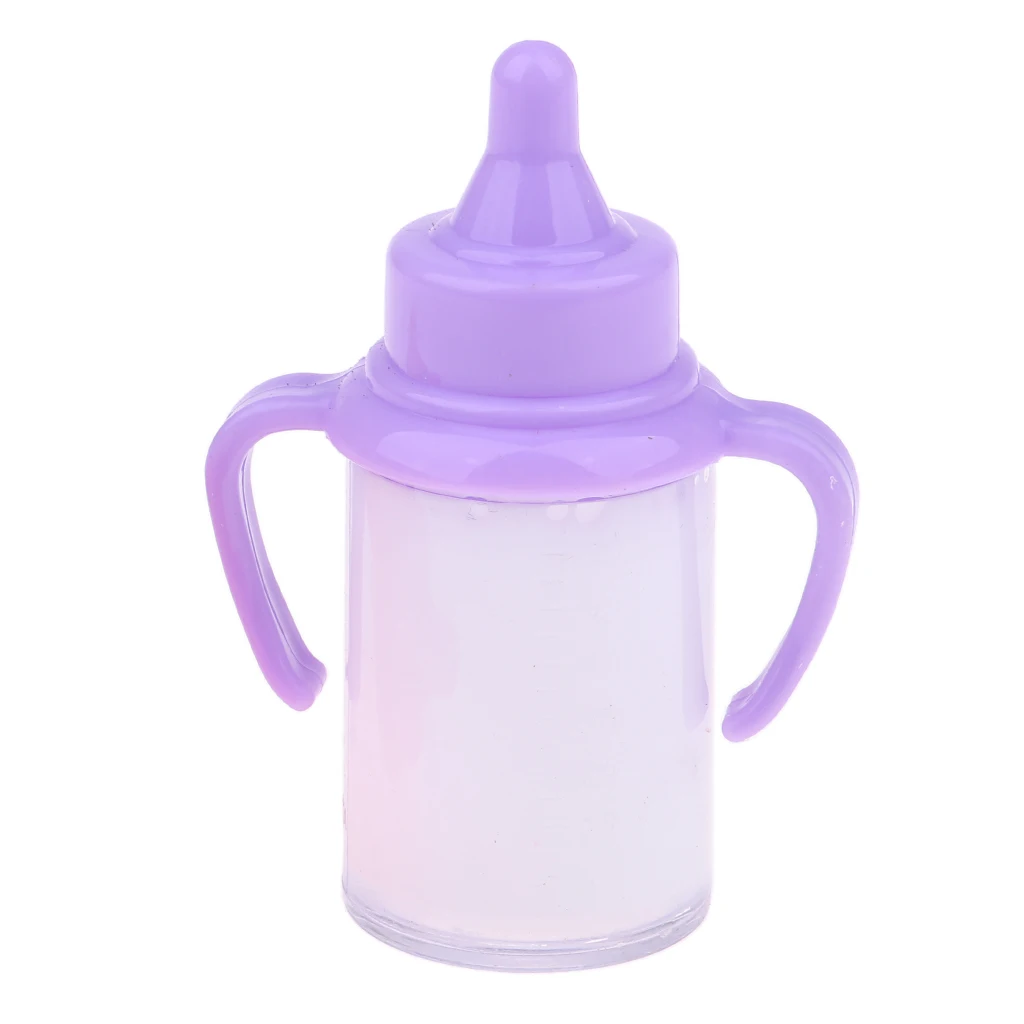 Reborn Infant Bottles Baby Doll Supply Milk Bottles With Two Handles