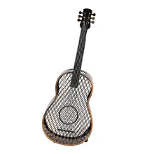 Орнамент декоративный твердый ручной работы для дома, кухни в форме гитары, винтажный Железный Держатель для бара, практичный контейнер для пробкового вина