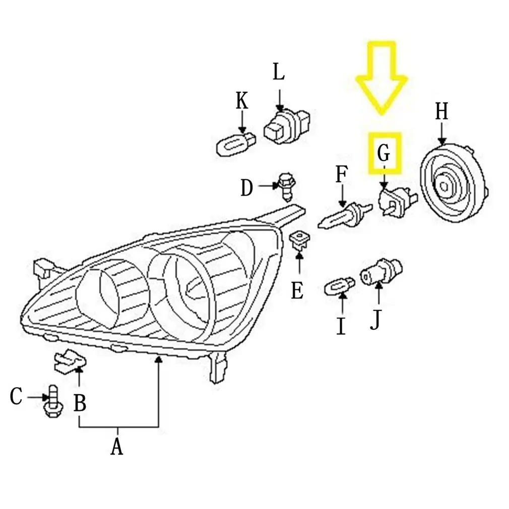 H1 Галогенные лампы Патрон для Honda CR-V Acura RL/TSX 33116SD4961