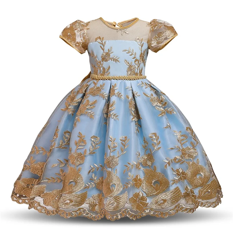 Кружевное платье для маленьких девочек от 4 до 10 лет элегантное платье принцессы с большим бантом и вырезом сзади платья для выпускного вечера для подростков новогодние вечерние платья для детей