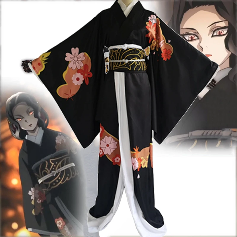 Аниме Comic Demon Slayer Kimetsu no Yaiba косплей костюмы Kibutsuji Muzan Женский костюм кимоно