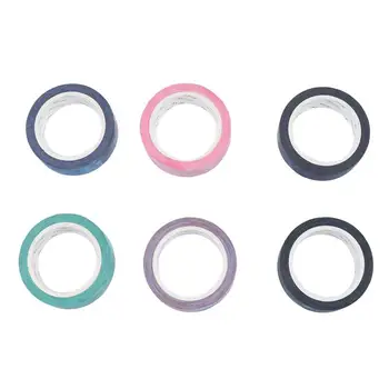 

6 Pcs Washi Masking Tape DIY Planner Stick Paper Tape for Gift Wrapping Bullet Journal Photo Album