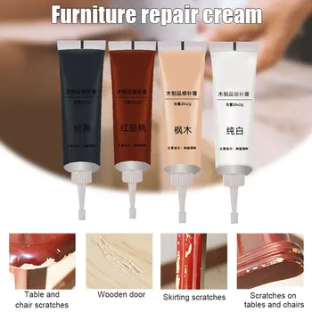

Furniture Refinishing Wood Door Floor Furniture Repair Cream Paint Wood Pothole Scratch Repair Material BJStore