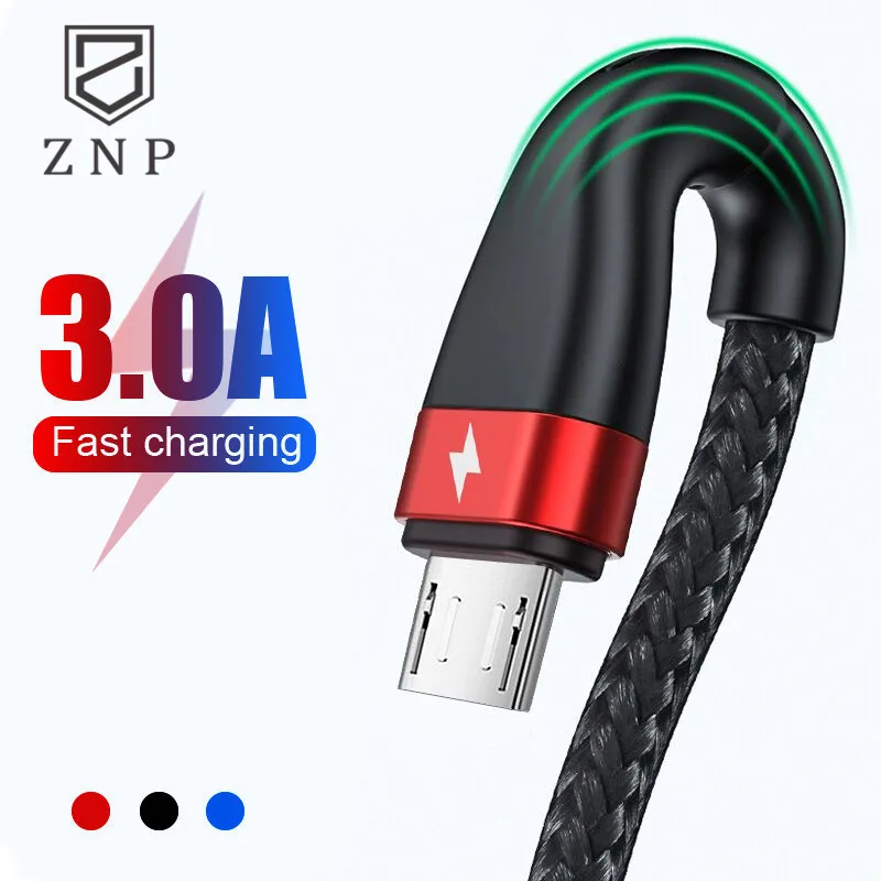 

ZNP Micro USB Cable Fast Charging For Redmi 7 7A Note 5 Android Mobile Phone Microusb USB Cable For Samsung J5 J7 Charger Cable