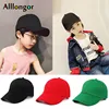 Cap For Boy Baby Cotton 2022 Summer Snapback Kids Baseball Cap Men Women Solid Bone Black Hats for Girls White Red Children ► Photo 2/6