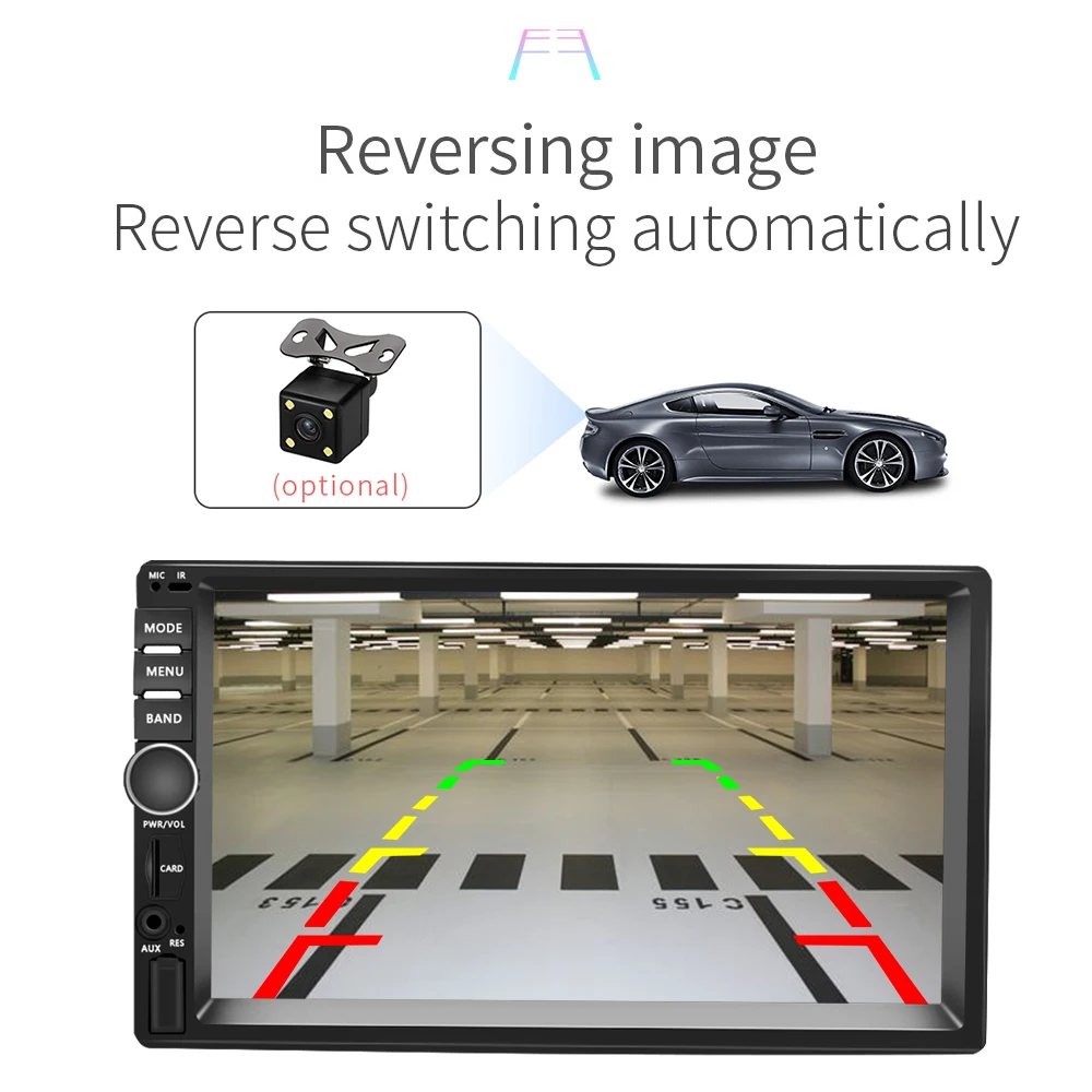 Podofo Auto Radio 2 Din Android GPS Wifi Bluetooth USB Audio Navigation Auto Stereo 7