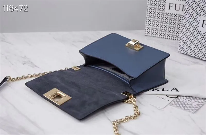 Оригинальные женские сумки FURLA, высокое качество, маленькие размеры, женские меховые кожаные сумки, серый синий цвет, размер 20 см* 8 см* 14 см