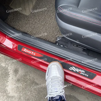 

For Kia Picanto Rio Lancia Chrysler Ypsilon mazda cx 30 Door Sill Car Sticker Accessories Styling Universal Plate Rubber Pad