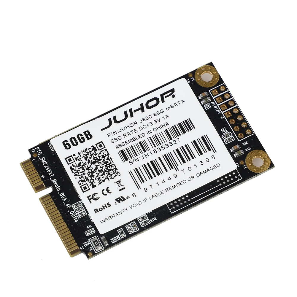 JUHOR MSATA SSD 60 ГБ 120 накопитель MSATA 1 ТБ 2 ТБ HDD компьютер Внутренний твердотельный жесткий диск для ноутбука hp
