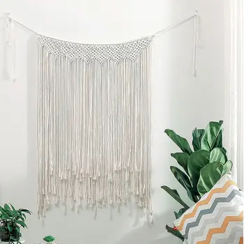 

Macrame Wedding Decor Wall Hanging Tapestries Handwoven Bohemian Cotton Rope Boho Tapestry Home Backgroup Curtain Decor