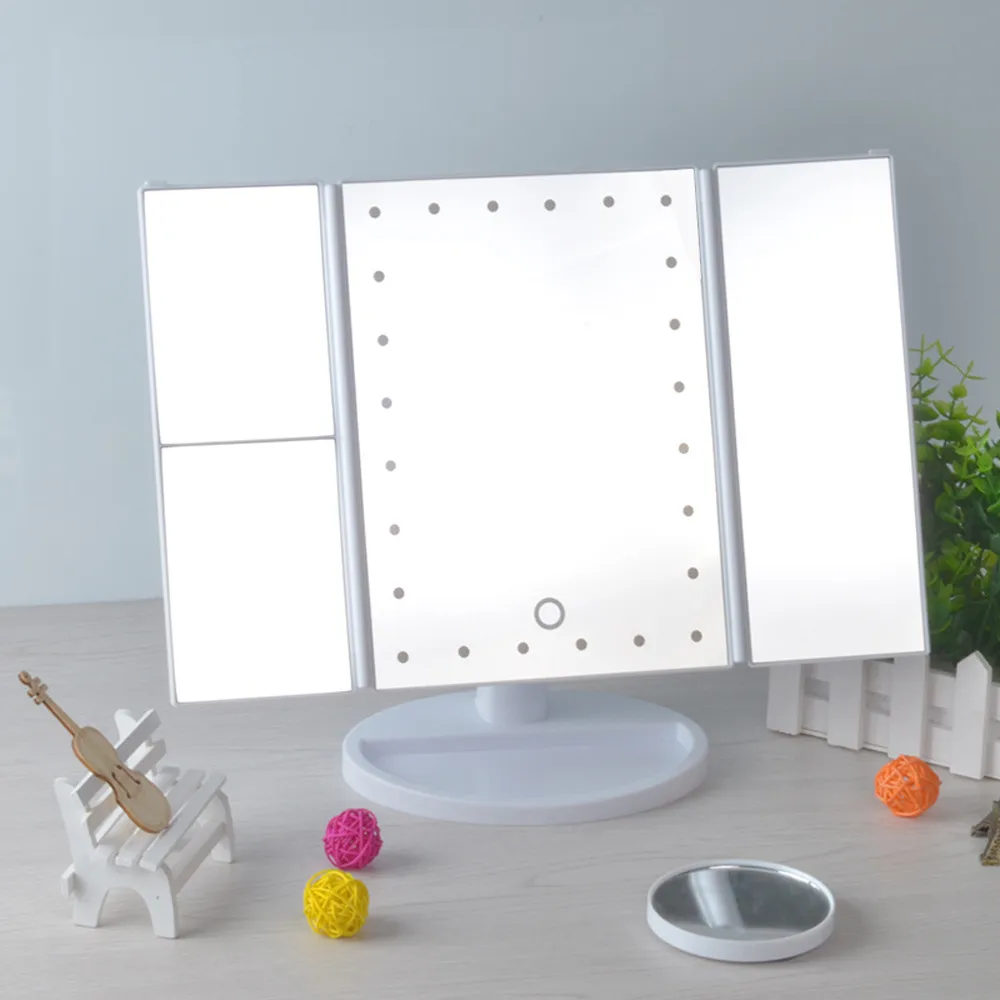 

24 LED Makeup Tri-sided Foldable Portable Lighted Tabletop LED Beauty Vanity Mirror Makeup Tool